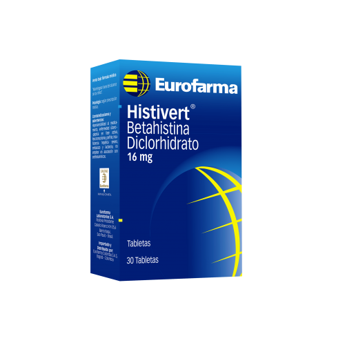Histivert 16 Mg Caja X 30 tabletas