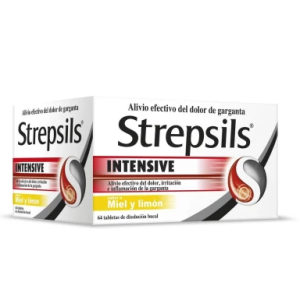 strepsils intensive miel y limón x 64 tabletas