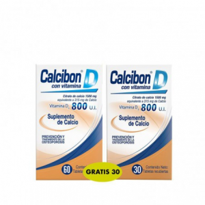 Calcibon D 800 UI Caja X 60 + 30 Tabletas 