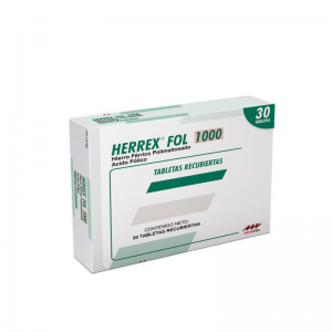 Herrex Fol 1000 Caja X 30 Tabletas 