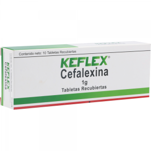 Keflex 1 Gr Caja X 10 Tabletas 