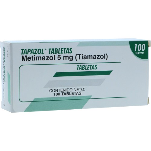 Tapazol 5 Mg Caja X 100 Tabletas 