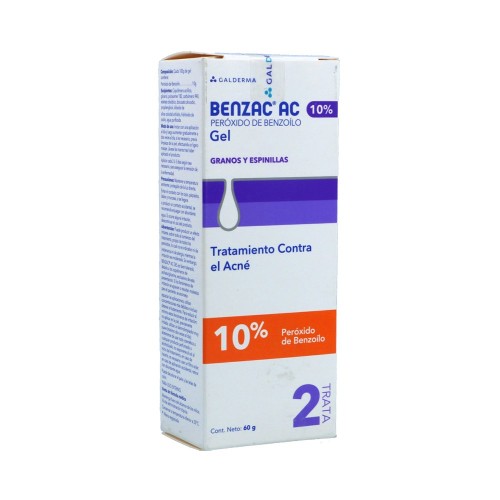 Benzac AC 10% Gel Tubo X 60 Gramos 