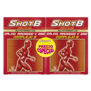 shot b complejo b 2 cajas x 30 cápsulas