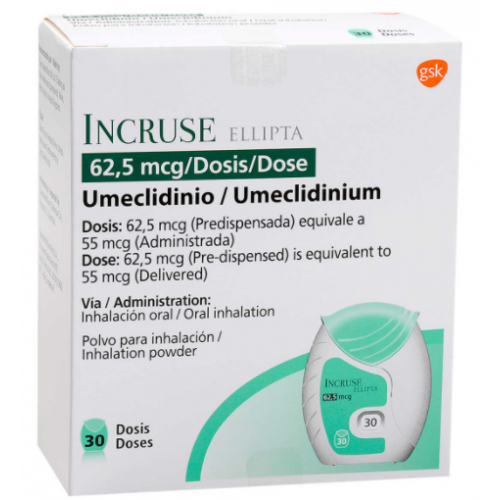 Incruse Ellipta 62.5 Mcg Inhalación oral X 30 Dosis  