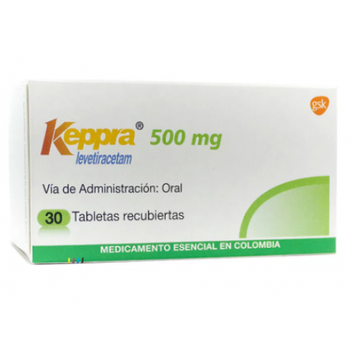 Keppra 500 Mg Caja X 30 Tabletas 