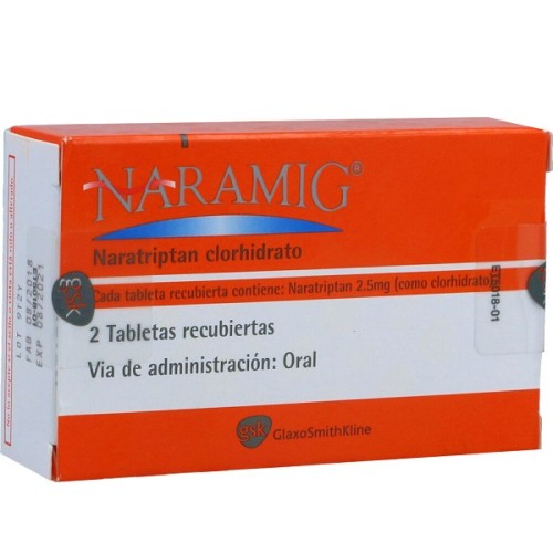 Naramig 2.5 Mg Caja X 2 Tabletas 