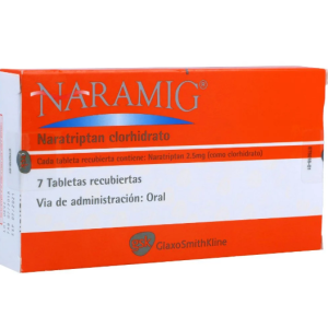 naramig 2.5mg x 7 tabletas naratriptan