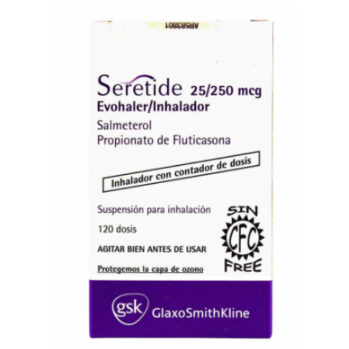 seretide 25/250 mcg x 120 dosis inhalador