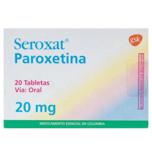 seroxat 20 mg x20 tab paroxetina