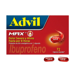 advil max x 72 cápsulas liquidas