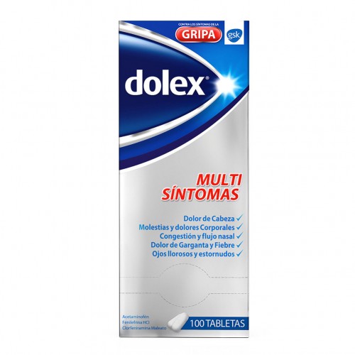 Dolex Gripa Multi síntomas Caja X 100 Tabletas 