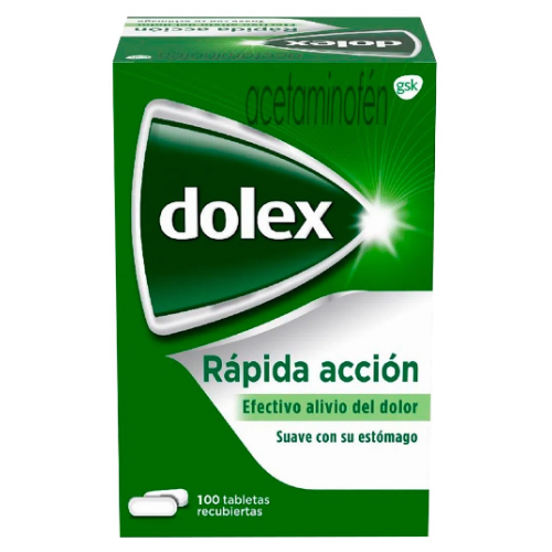 Dolex 500 Mg Rápida Acción caja x 100 tabletas