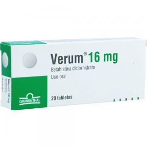 Verum 16 Mg Caja X 20 tabletas 