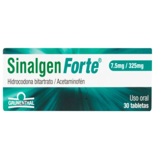Sinalgen Forte 7.5/325mg Caja x 30 Tabletas