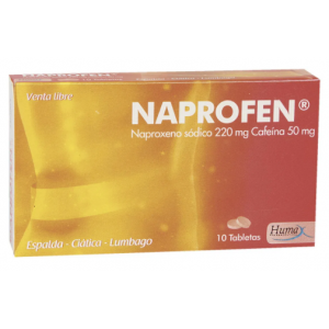 Naprofen 220 Mg/ 50 Mg Caja X 10 Tabletas
