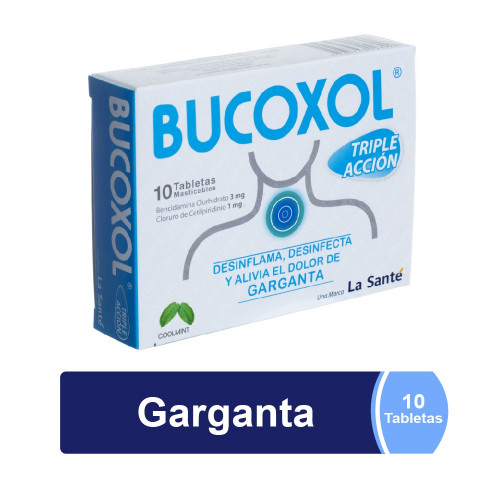 Bucoxol Triple Acción 3 Mg/ 1 Mg Caja X 10 Tabletas Masticables 