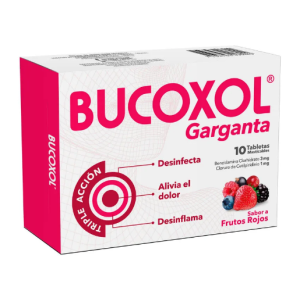 bucoxol triple accion frutos rojos x 10 tabletas