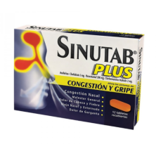 Sinutab Plus Congestión y Gripe Caja X 12 Tabletas 