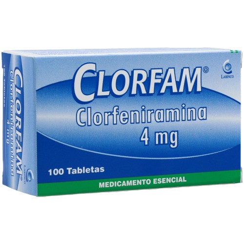 Clorfam 4 Mg Caja X 100 Tabletas 