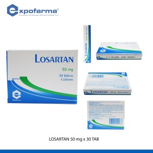 Losartan 50 Mg Caja X 30 tabletas 