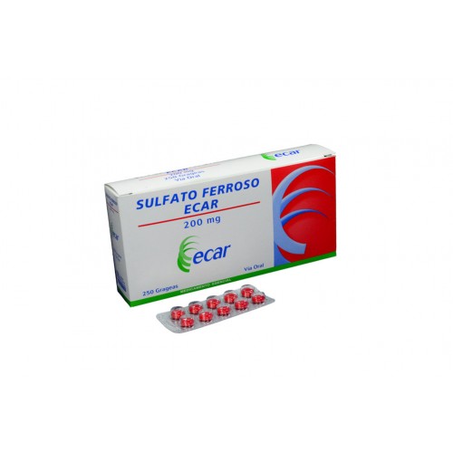 Sulfato Ferroso 200 Mg Caja X 250 Tabletas 