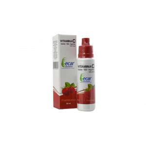 Vitamina C ecar Gotas 100 Mg/ Ml sabor Frambuesa Frasco X 30 Ml 