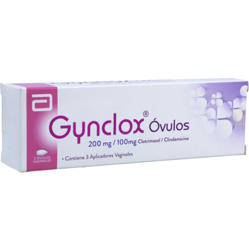 Gynclox óvulos 200/100 Mg Caja X 3 Aplicadores 