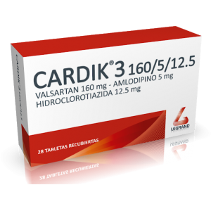 Cardik-3 160/ 5/ 12.5 Mg Caja X 28 Tabletas 