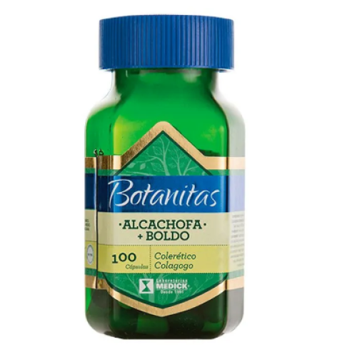 alcachofa + boldo frasco x 100 cápsulas