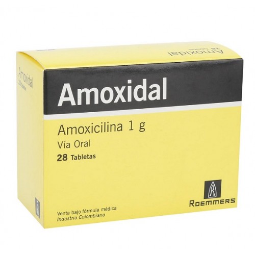 Amoxidal 1 Gramo Caja X 28 Tabletas 