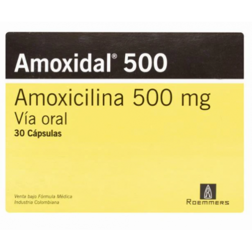 Amoxidal 500 Mg Caja X 30 Cápsulas 