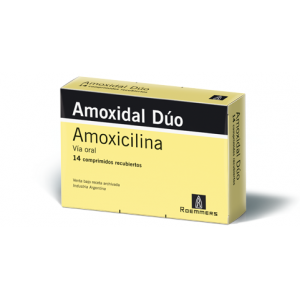 Amoxidal Dúo 875 Mg Caja X 14 Tabletas 