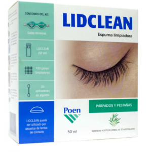 Lidclean Espuma Limpiadora párpados y pestañas kit Frasco X 50 Ml 