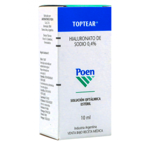 Toptear 0.4% Solución oftálmica estéril Frasco X 10 Ml 