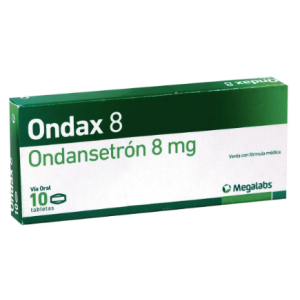 ondax 8 mg x 10 tabletas