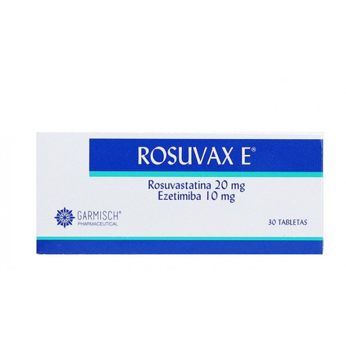 Rosuvax-E Rosuvastatina 20 Mg/ Ezetimiba 10 Mg Caja X 30 Tabletas 