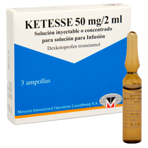 Ketesse 50 Mg/ 2 Ml Solución Inyectable Caja X 3 Ampolla 