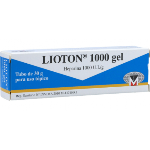 Lioton 1000 UI Gel Tubo X 30 Gramos 