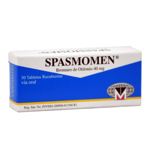 Spasmomen 40 Mg Caja X 30 Tabletas 
