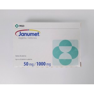 Janumet 50 Mg/1000 Mg Caja X 28 Tabletas 