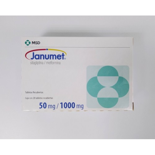 Janumet 50 Mg/1000 Mg Caja X 28 Tabletas 