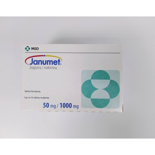 Janumet 50 Mg/1000 Mg Caja X 56 Tabletas 