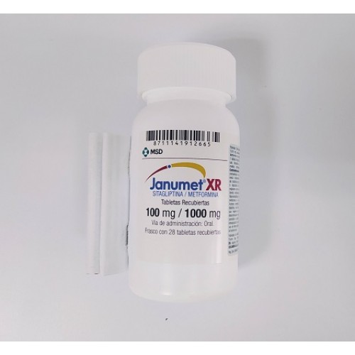 Janumet XR 100 Mg/ 1000 Mg Frasco X 28 Tabletas 