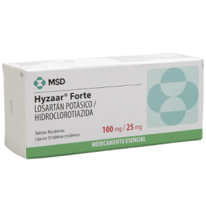 hyzaar forte 100/ 25 mg x 30 tabletas