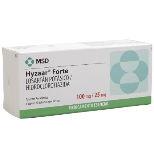 hyzaar forte 100/ 25 mg x 30 tabletas