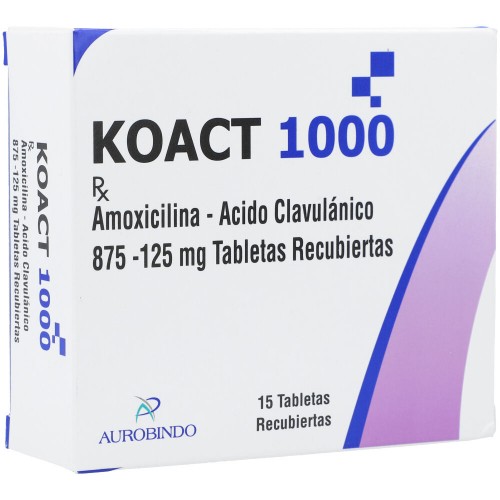 Koact 1000  875/125 Mg Caja X 15 Tabletas 