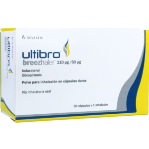Ultibro Breezhaler 110/ 50 Mg Caja X 30 Cápsulas (1 inhalador)