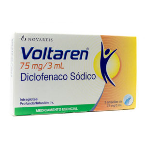 Voltaren 75 Mg/ 3 Ml Caja X 5 Ampollas 