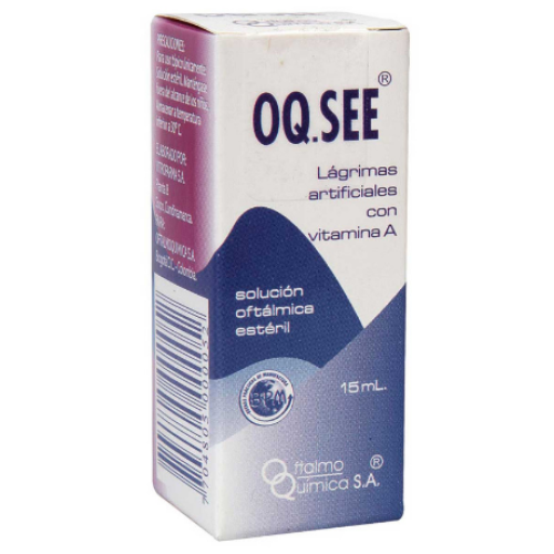 oq-see lagrimas artificiales con vitamina A x 15 ml